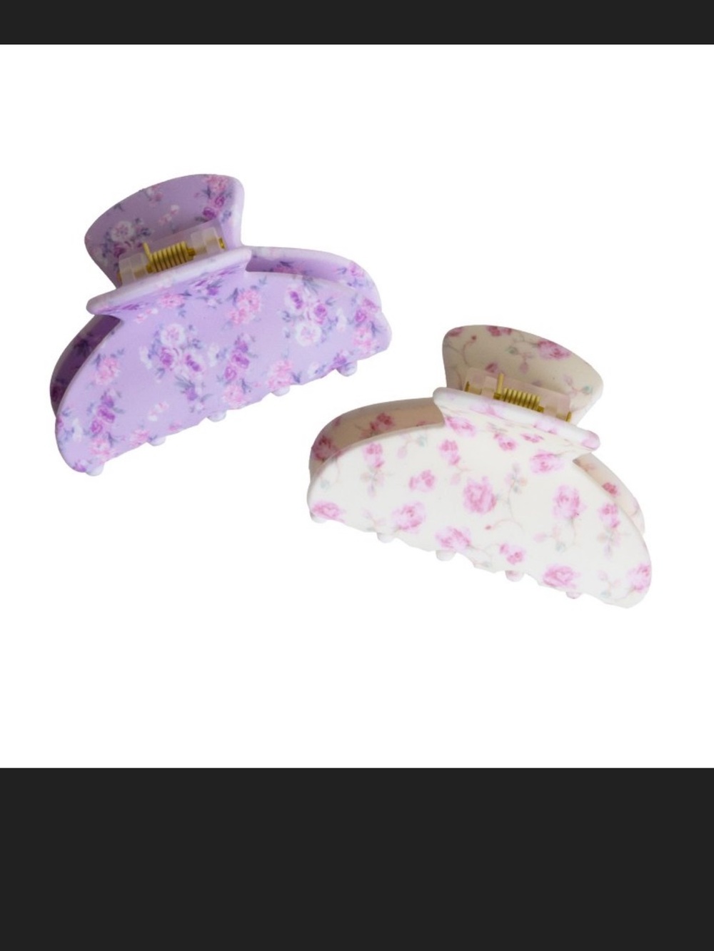 Love shack fancy Floral Hair Claw Clips - Lavender and Cream